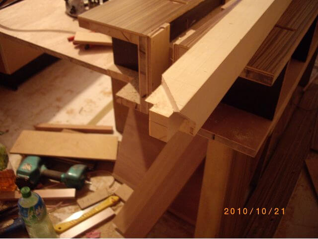 傳統木工工法-粽角榫(三面岔角榫)